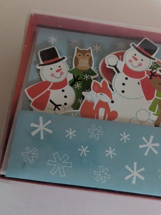NWT 8 Pop-Up Snowman Winter Christmas Holiday Cards Paper Magic Group Open Box - Picture 2 of 11